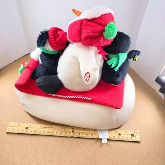 Hallmark 2007 Jingle Pals Snowman Penguin Dog Animated Musical Sleigh Ride - Picture 3 of 8